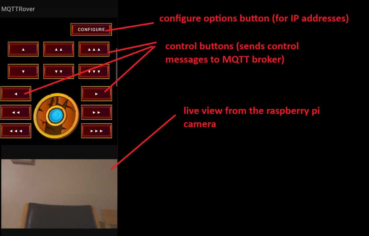 Android app interface